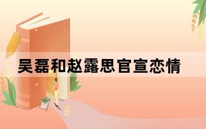 吴磊和赵露思官宣恋情了吗 这到底是怎么回事？