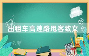 出租车高速路甩客致女乘客身亡 背后真相实在令人震惊
