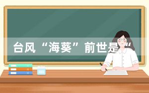 台风“海葵”前世是“龙王” 气象专家: 不是个体的前世决定