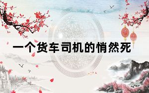 一个货车司机的悄然死亡 背后真相实在令人震惊