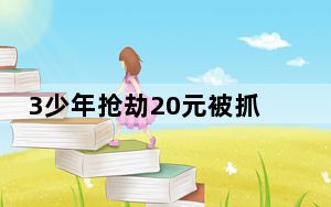 3少年抢劫20元被抓 期间多次对受害人进行殴打!