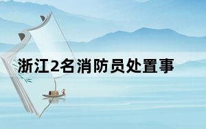 浙江2名消防员处置事故时因公殉职 分别被给予市政府二等功