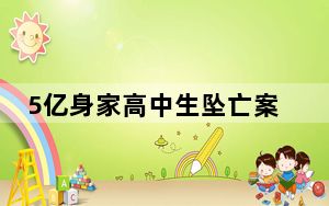 5亿身家高中生坠亡案侦结:假结婚 同性伴侣为遗产谋财害命！