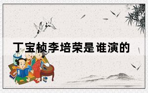 丁宝桢李培荣是谁演的
