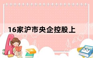 16家沪市央企控股上市公司路演 背后的真相让人始料未及