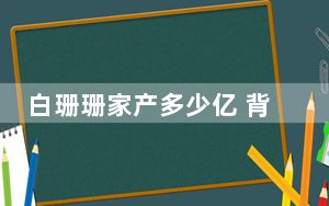 白珊珊家产多少亿 背后真相让人感到惊讶