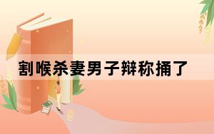 割喉杀妻男子辩称捅了几刀:很轻的 背后真相让人感到惊讶