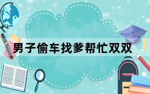 男子偷车找爹帮忙双双被拘 背后真相实在让人惊愕