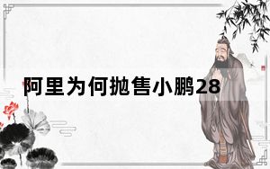 阿里为何抛售小鹏28亿股份 背后真相实在令人震惊 背后真相令人震惊