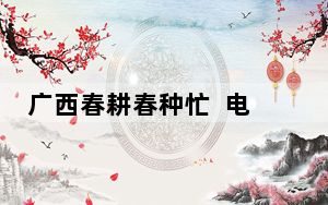 广西春耕春种忙  电力充足助力乡村振兴