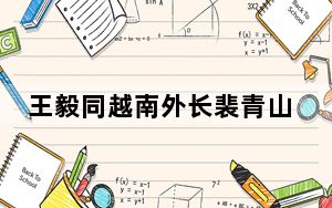 王毅同越南外长裴青山举行会谈