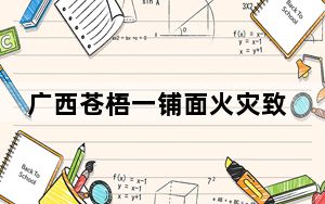 广西苍梧一铺面火灾致5死 初步认定起火原因为电气线路故障