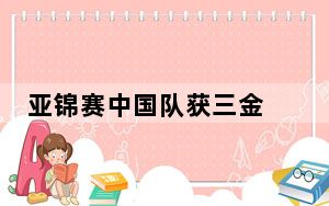 亚锦赛中国队获三金 期待奥运会将优势化胜势