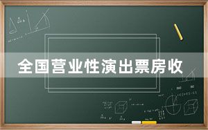 全国营业性演出票房收入同比增长116.87%