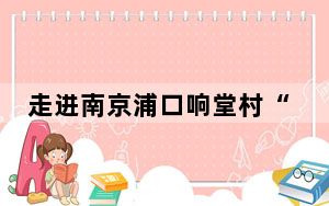 走进南京浦口响堂村“镜观”宜居乡村好生态