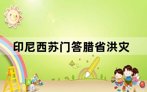 印尼西苏门答腊省洪灾已致27人死亡