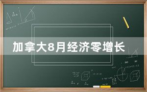 加拿大8月经济零增长 商品生产行业是拖累主因