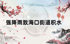 强降雨致海口街道积水 排水人员：除了吃饭睡觉都在岗位上