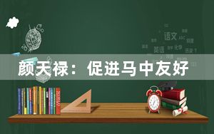颜天禄：促进马中友好“步伐不会停止”