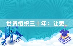 世贸组织三十年：让更多企业和个人在世界经济繁荣中获益