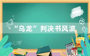 “乌龙”判决书风波
