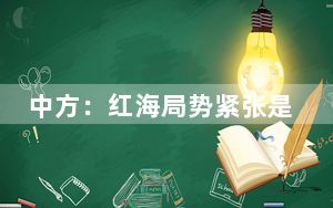 中方：红海局势紧张是加沙冲突外溢的突出表现