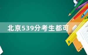 北京539分考生都可以填报哪些公办大学？ 2024年有15所录取最低分539的大学