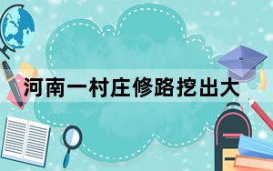 河南一村庄修路挖出大石龟 这到底是怎么回事？