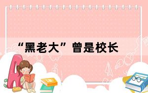 “黑老大”曾是校长 公安出手端了 背后真相实在让人惊愕