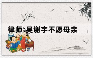 律师:吴谢宇不愿母亲被演成坏人 这到底是怎么回事？