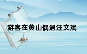 游客在黄山偶遇汪文斌 背后真相实在让人惊愕