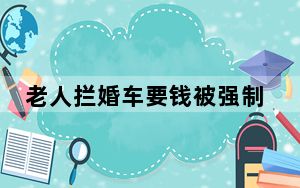 老人拦婚车要钱被强制抱离 背后真相令人震惊