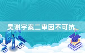 吴谢宇案二审因不可抗拒原因中止 背后真相实在令人震惊