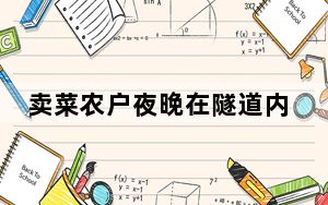 卖菜农户夜晚在隧道内过夜 背后真相令人震惊