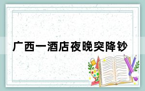 广西一酒店夜晚突降钞票雨 背后真相实在令人震惊
