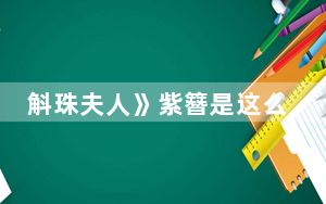 斛珠夫人》紫簪是这么死的 背后真相让人感到惊讶