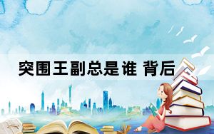 突围王副总是谁 背后真相实在让人惊愕