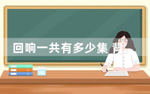 回响一共有多少集 背后真相令人震惊