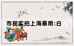 市民实拍上海暴雨:白昼如黑夜 背后真相实在让人惊愕