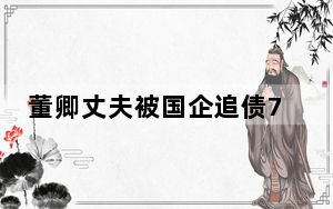 董卿丈夫被国企追债783万元 这到底是怎么回事？