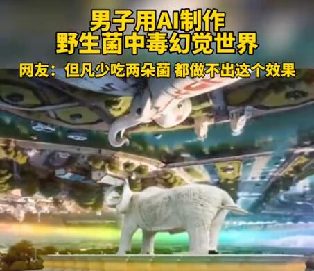 网友用AI还原吃菌子中毒后的世界 究竟是怎么回事？