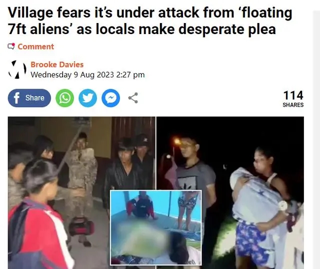 秘鲁一部落称遭2米高外星人袭击 背后真相实在令人感到惊愕