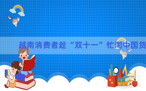 越南消费者趁“双十一”忙淘中国货