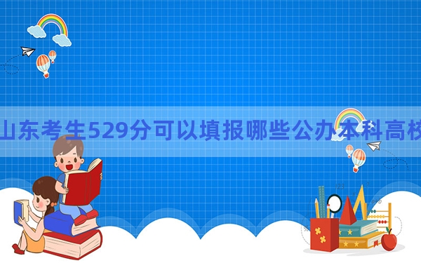 山东考生529分可以填报哪些公办本科高校名单？ 2025年高考可以填报21所大学