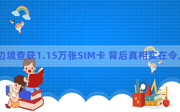 中缅边境查获1.15万张SIM卡 背后真相实在令人震惊